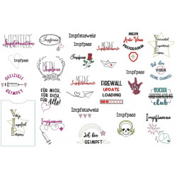 Stickserie ITH - Impfpasshülle Vol. 2 - 24 Motive inkl Blanko